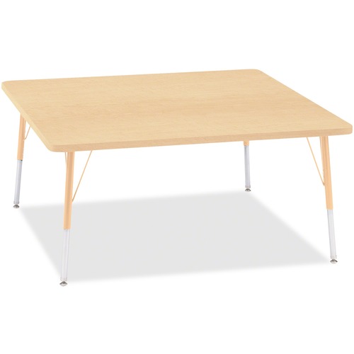 Jonti-Craft Berries Adult Height Maple Top/Edge Square Table - Laminated Square, Maple Top - Four Leg Base - 4 Legs - 48" Table Top Length x 48" Table Top Width x 1.13" Table Top Thickness - 31" Height - Assembly Required - Powder Coated - Steel