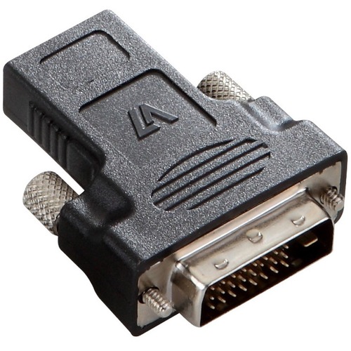 V7 Black Video Adapter DVI-D Male to HDMI Female - HDMI Digital Audio/Video Female - DVI-D (Dual-Link) Digital Video Male - Black