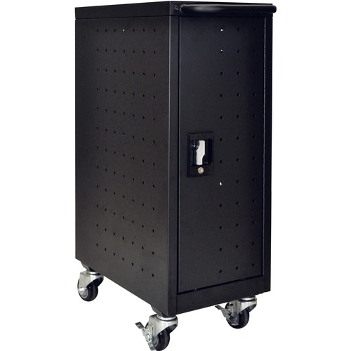 Luxor LLTM16-B-V2 - 16 Tablet/Chromebook Computer Charging Cart - 75 lb Capacity - 4 Casters - 3" Caster Size - Steel - 12" Width x 23.25" Depth x 34" Height - For 16 Devices