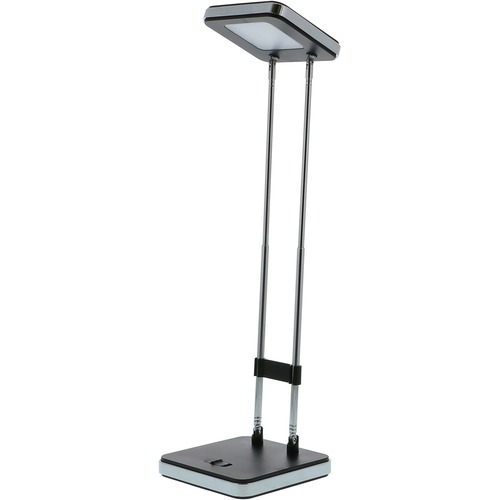 Vision Neptune LED Desk Lamp - 13.25" (336.55 mm) Height - LED Bulb - Gloss - Adjustable Head - 220 Lumens - Desk Mountable - Black