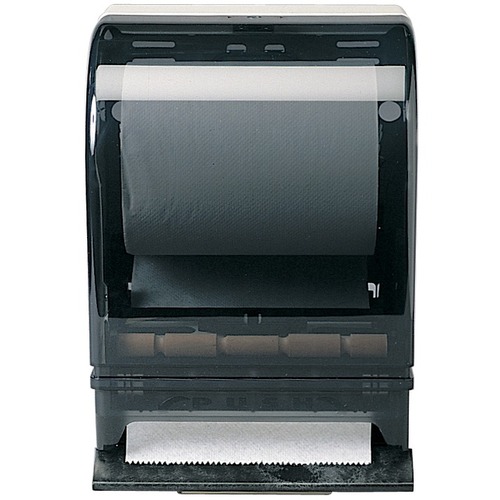 Kruger Paper Towel Dispenser - Roll - Black, Smoke, Gray - Wall Mountable, Push Bar