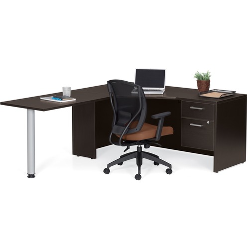 Offices To Go 'L' Shape Suite 78"x 66" - 78" x 66" x 29" - Box Drawer(s), File Drawer(s) - Finish: Dark Espresso, Thermofused Laminate (TFL)