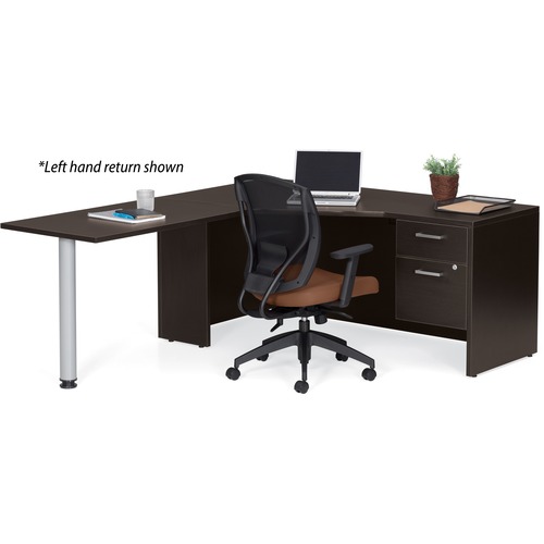 Offices To Go 'L' Shape Suite 66"x 78" - 78" x 66" x 29" - Box Drawer(s), File Drawer(s) - Finish: Dark Espresso, Thermofused Laminate (TFL)