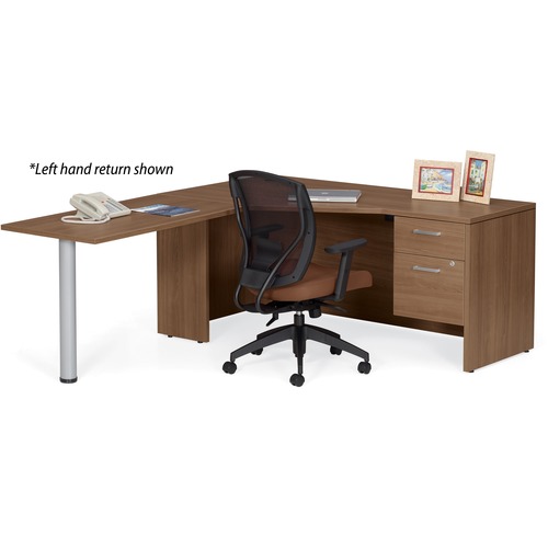 Offices To Go 'L' Shape Suite 66"x 78" - 78" x 66" x 29" - Box Drawer(s), File Drawer(s) - Finish: Winter Cherry, Thermofused Laminate (TFL) - Contemporary - Laminate - GLBMLP115RWCR