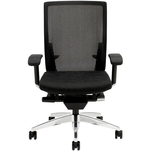 Global G20 6007 Management Chair - Black Coal Fabric Seat - 5-star Base - Medium Back - GLB6007UR22