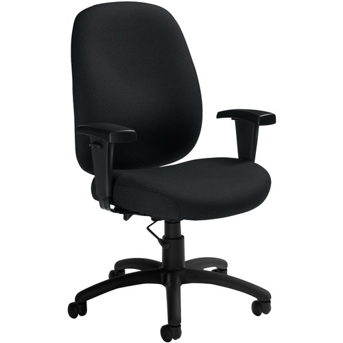 Global Granada Deluxe 1171-6 Task Chair - Asphalt Fabric Seat - 5-star Base