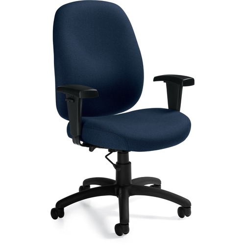 Global Granada Deluxe 1171-6 Task Chair - Sapphire Fabric Seat - 5-star Base