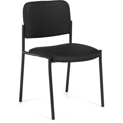 Offices To Go MVL2748 - Ebony Fabric Seat - Black Steel Frame - Reception, Side & Guest Chairs - GLBMVL2748JN02