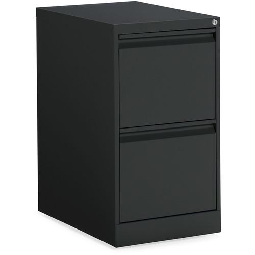 Offices To Go Mobile Pedestal - File/File - 2-Drawer - 15" x 23" x 27.9" - 2 x Drawer(s) for File - Vertical - Key Lock, Recessed Handle, Ball-bearing Suspension, Leveling Glide - Black - Metal