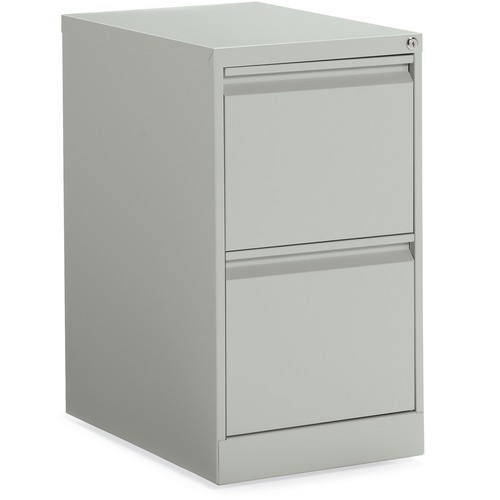 Offices To Go Mobile Pedestal - File/File - 2-Drawer - 15" x 23" x 27.9" - 2 x Drawer(s) for File - Vertical - Key Lock, Recessed Handle, Ball-bearing Suspension, Leveling Glide - Gray - Metal