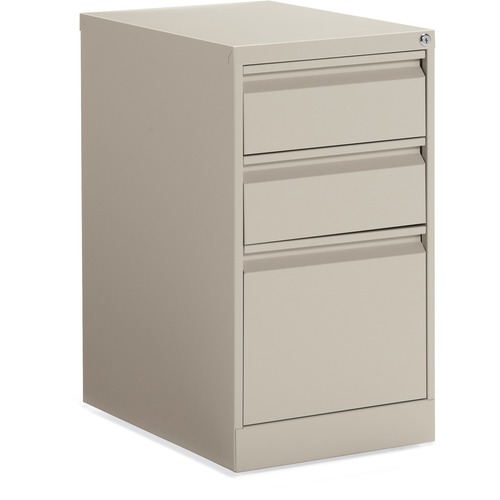 Offices To Go Mobile Pedestal - Box/Box/File - 3-Drawer - 15" x 23" x 27.9" - 3 x Drawer(s) for Box, File - Vertical - Key Lock, Recessed Handle, Ball-bearing Suspension, Pencil Tray, Leveling Glide - Nevada - Metal - Mobile Pedestals - GLBMVLM23BBFNEV