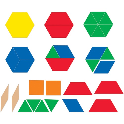Learning Resources Giant Magnetic Pattern Blocks - Theme/Subject: Learning - Skill Learning: Patterning, Shape, Symmetry, Congruency, Fraction - 47 Pieces - 4-8 Year - 47 / Set - Creative Learning - LRN9863