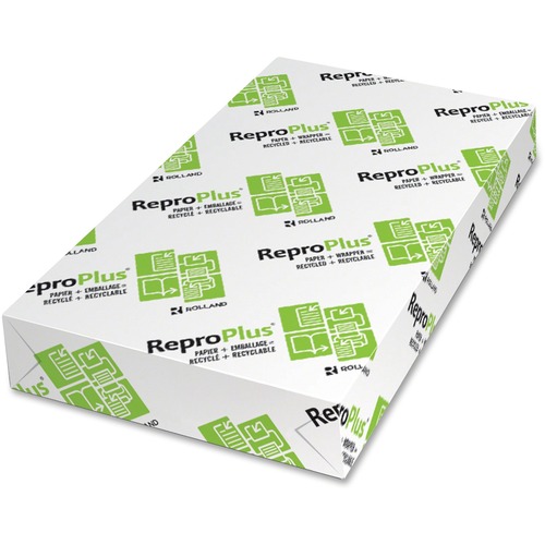 Rolland ReproPlus Laser, Inkjet Recycled Paper - White - Recycled - 30% - Legal - 8 1/2" x 14" - 20 lb Basis Weight - 500 / Ream