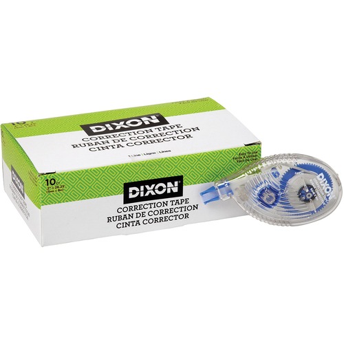 Dixon Correction Tape Roller - 0.20" (5 mm) Width x 26.2 ft Length - Roller - Flexible Tip, Quick Drying - 10 / Box