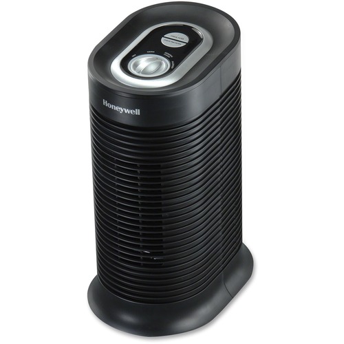 Honeywell True HEPA Compact Tower - True HEPA, Activated Carbon - 75 Sq. ft. - Black