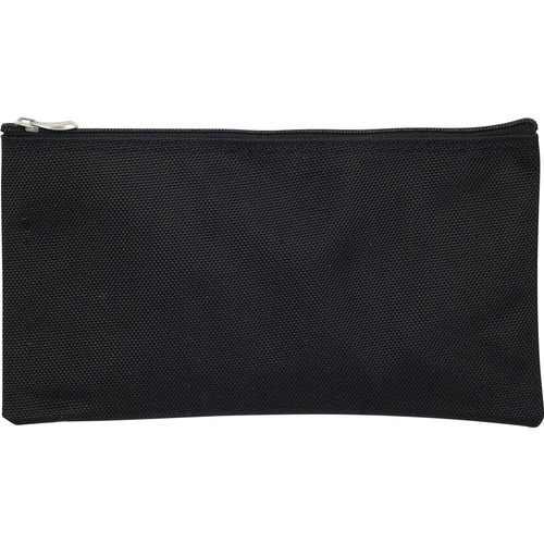 Merangue Carrying Case (Pouch) School Stationery, Money, Accessories - Black - Nylon Body - 5.50" (139.70 mm) Height x 10.38" (263.52 mm) Width - 1 Each