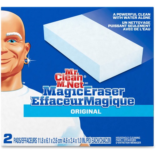 Mr. Clean Magic Eraser Pads - Pad - 2.40" (60.96 mm) Width x 4.60" (116.84 mm) Length - 2 / Pack - White - Multipurpose Cleaners - PGC01494