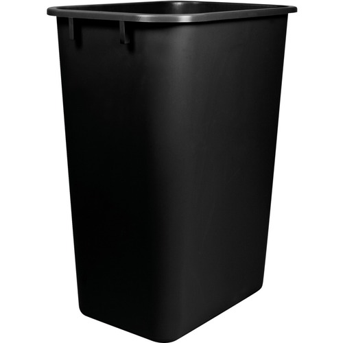 Storex Washable 41qt Plastic Waste Basket - 38.80 L Capacity - Plastic - Black - 1 Each