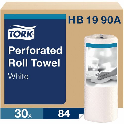 TORK Main Street Household Roll Towels - 2 Ply - 11" x 63 ft - 84 Sheets/Roll - 4.40" Roll Diameter - Fiber - 30 / Carton