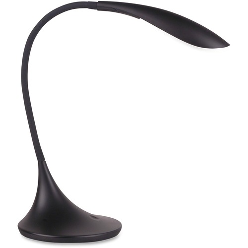 Vision Luna LED Desk Lamp - 17" (431.80 mm) Height - LED Bulb - Adjustable, Dimmable - 480 Lumens - Silicone - Desk Mountable - Black