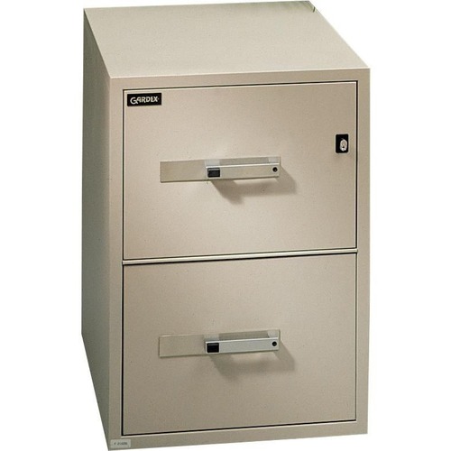 Gardex Classique 25 GF25-2 File Cabinet - 2-Drawer - 19.8" Width x 25" Depth x 28" Height - 2 x Drawer(s) for File - A4, Legal, Letter - Vertical - Fire Resistant, Insulated, Security Lock, Durable, Rust Resistant - Textured - Steel