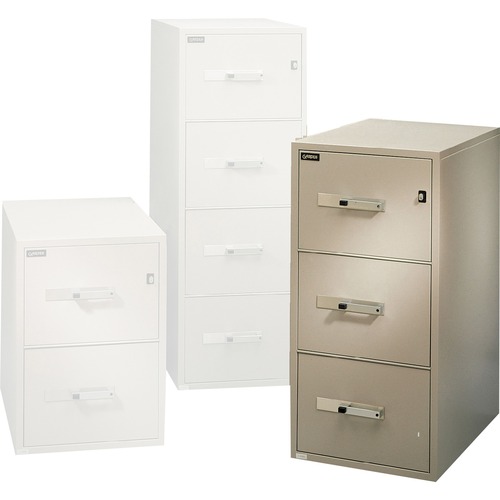 Gardex Classique GF-300 File Cabinet - 3-Drawer - 19.8" x 31" x 41" - 3 x Drawer(s) for File - Legal - Vertical - Insulated, Fire Resistant, Rust Resistant, Security Lock, Durable - Textured - Steel - Insulated File Cabinets - GDXGF30021