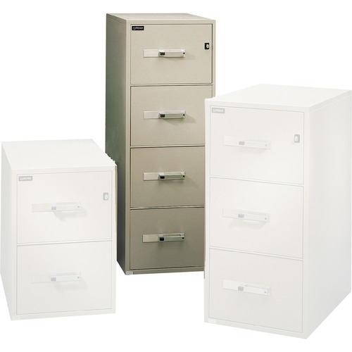 Gardex Classique GF-400 File Cabinet - 4-Drawer - 19.8" x 31" x 54" - 4 x Drawer(s) for File - Legal - Vertical - Insulated, Fire Resistant, Rust Resistant, Security Lock, Durable - Textured - Steel - Insulated File Cabinets - GDXGF40021