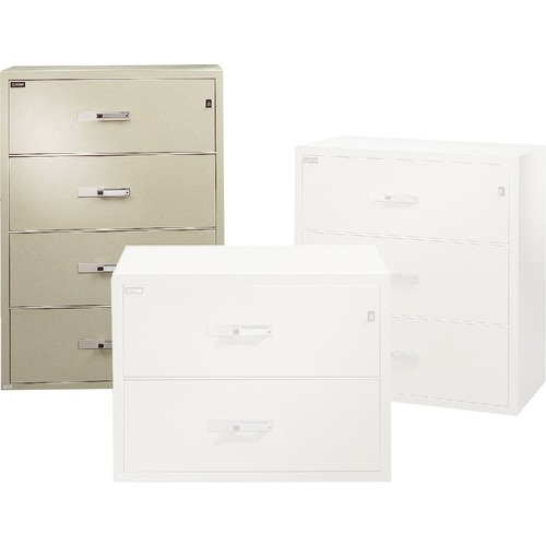 Gardex GL-404 Lateral Filing Cabinet - 4-Drawer - 38.8" Width x 23.5" Depth x 55" Height - 4 x Drawer(s) for File - Legal - Lateral - Fire Resistant, Insulated, Interlocking, Durable, Rust Resistant - Textured - Steel