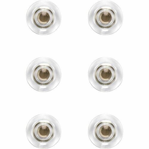 Quartet Glass Board Magnets, Large Rare Earth, 6-Pack Clear - 6 x Large - 6 / Pack - Clear