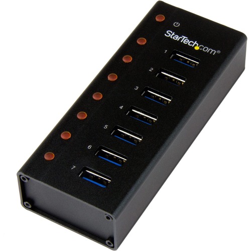 StarTech.com 7 Port USB 3.0 Hub - 5Gbps - Desktop or Wall-mountable Metal Enclosure - Connect 7 high-performance devices to your computer or Mac with this compact and rugged hub - 7-Port USB 3 Hub for desktop or travel - Compact durable metal housing - Id