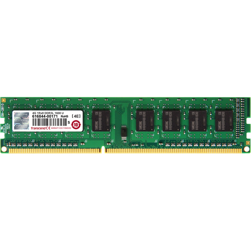 Transcend DDR3L 1600 LONG-DIMM 4GB CL11 1Rx8 1.35V - 4 GB (1 x 4GB) - DDR3-1600/PC3-12800 DDR3 SDRAM - 1600 MHz - CL11 - 1.35 V - Non-ECC - Unbuffered - 240-pin - DIMM