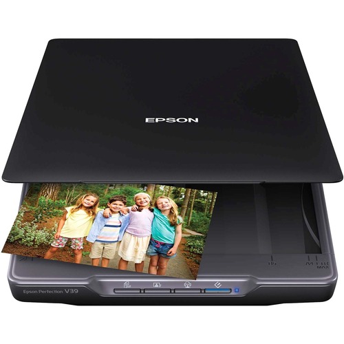Epson Perfection V39 Flatbed Scanner - 4800 dpi Optical - 48-bit Color - 16-bit Grayscale - USB