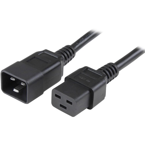 StarTech.com 3 ft Heavy Duty 14 AWG Computer Power Cord - C19 to C20 - Connect a high-powered server to a power distribution unit - C19 to C20 Cord - Heavy Duty 14AWG Power Cable for Power Distribution Units - 3 ft C19 to C20 Power Cord - 1x IEC 320 C19, 