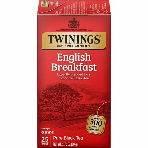 Twinings of London English Breakfast Black Tea Bag - 25 Cup - 25 / Box