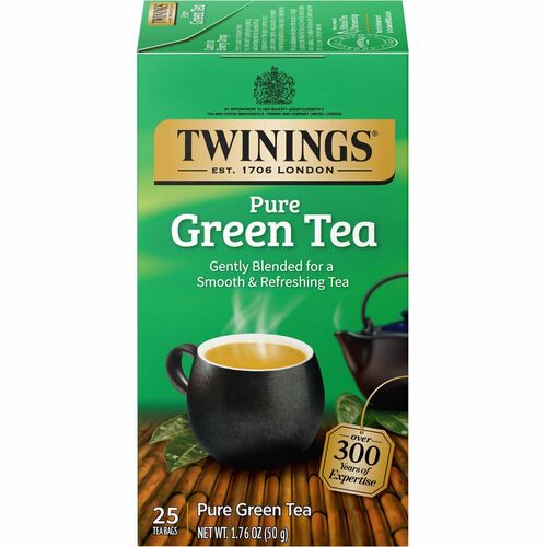 Twinings of London 100% Natural Green Tea Bag - 25 Cup - 25 / Box