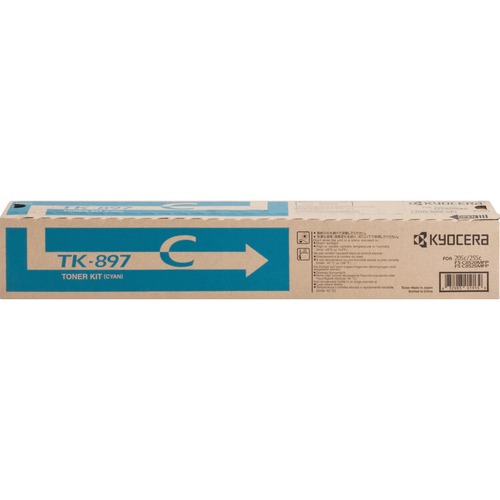 Kyocera Original Toner Cartridge - Laser - 6000 Pages - Cyan - 1 Each