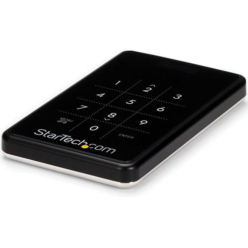 StarTech.com USB 3.0 encrypted SATA III enclosure for 2.5in hard drive - portable external HDD / SSD enclosure - Turn a 6 Gbps SATA HDD or SSD into secure external storage with touchpad password entry - Compatible with 2.5in HDD & SSD and USB 3.0 computer