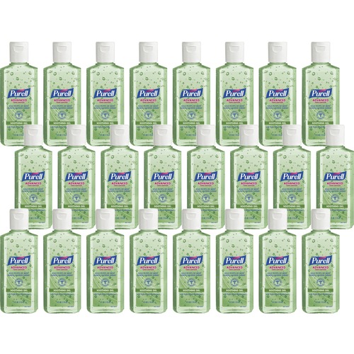 PURELL® Hand Sanitizer Gel - Floral Scent - 4 fl oz (118.3 mL) - Squeeze Bottle Dispenser - Kill Germs - Hand - Moisturizing - Green - Non-sticky, Residue-free, Moisturizing - 24 / Carton