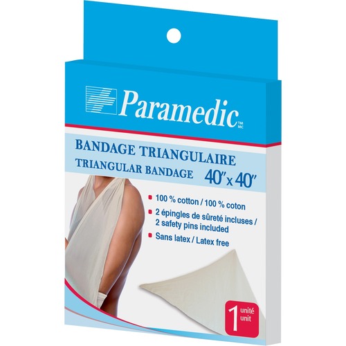 Paramedic Triangular Bandage 40'' x 40'' - 40" (1016 mm) x 40" (1016 mm) - 1Each - First Aid Kits & Supplies - PME9990598