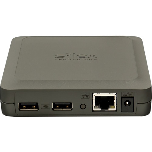 Silex USB Device Server, 2x USB 2.0, 10/100/1000 LAN, US Power Supply - 1 x Network (RJ-45) - 2 x USB - Gigabit Ethernet - Desktop
