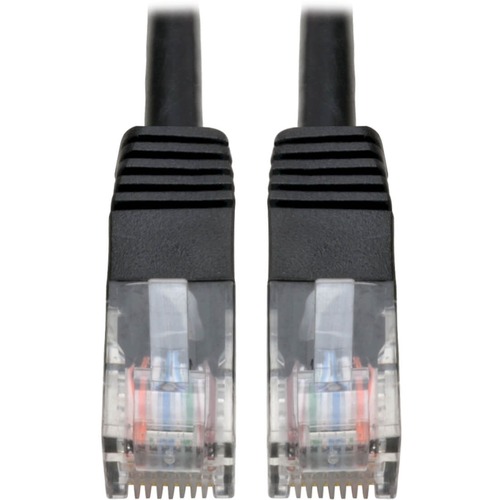 Tripp Lite Cat5e 350 MHz Molded (UTP) Ethernet Cable (RJ45 M/M) PoE Black 12 ft. (3.66 m) - 12 ft Category 5e Network Cable for Network Device - First End: 1 x RJ-45 Network - Male - Second End: 1 x RJ-45 Network - Male - 1 Gbit/s - Patch Cable - Gold Pla