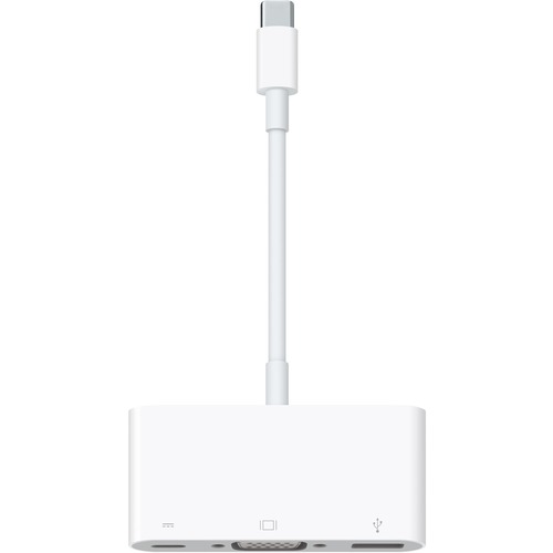 Apple USB-C VGA Multiport Adapter - USB/VGA Video/Data Transfer Cable for iPod, iPhone, iPad, MacBook, Projector, TV - First End: 1 x 24-pin USB Type C - Male - Second End: 1 x 24-pin USB 3.1 Type C - Female, 1 x 9-pin USB Type A - Female, 1 x 15-pin HD-1