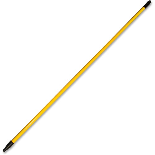 Genuine Joe 60" Extension Handle - 60" Length x 1" Diameter - Yellow - Fiberglass, Nylon - 1 Each