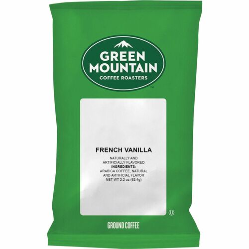 Green Mountain Coffee Ground French Vanilla Coffee - 2.2 oz Per Packet - 50 Packet - 50 / Carton