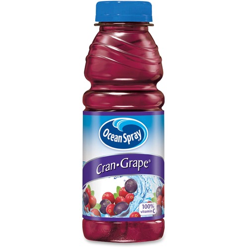 Ocean Spray Cran-Grape Juice Drink - 15.20 fl oz (450 mL) - Bottle - 12 / Carton