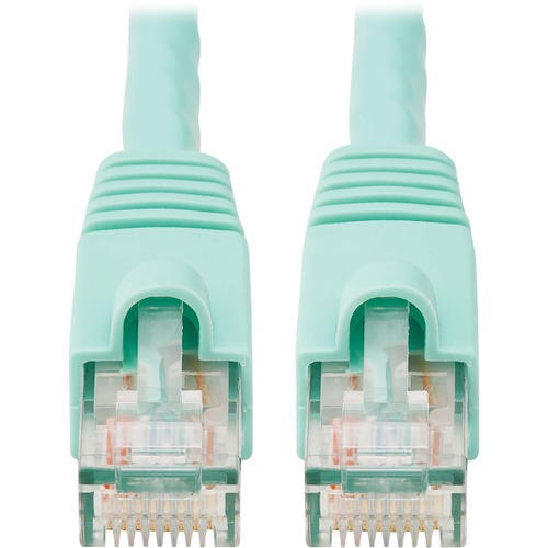 Tripp Lite 20ft Augmented Cat6 Cat6a Snagless 10G Patch Cable RJ45 Aqua 20' - 20 ft Category 6a Network Cable for Network Device - First End: 1 x RJ-45 Network - Male - Second End: 1 x RJ-45 Network - Male - 10 Gbit/s - Patch Cable - FT4 - 24 AWG - Aqua