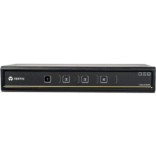 Vertiv Cybex SC900 Secure Desktop KVM Switch| 4 Port Dual-Head| HDMI | TAA - 4K UHD | NIAP PP 3.0 Compliant | Audio/USB | Secure Isolated Channels | 3-Year Full Coverage Factory Warranty - Optional Extended Warranty Available