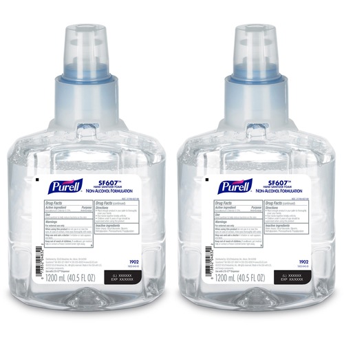 PURELL® Hand Sanitizer Foam Refill - Fragrance-free Scent - 40.6 fl oz (1200 mL) - Pump Bottle Dispenser - Kill Germs - Hand - Clear - Anti-irritant, Fragrance-free, Dye-free, Recyclable, Lockable - 1 Each