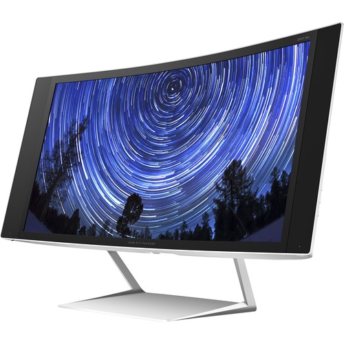 HP Envy 34c 34" Class UW-QHD Curved Screen LCD Monitor - 21:9 - Black, Silver, Snow White - 34" Viewable - LED Backlight - 3440 x 1440 - 16.7 Million Colors - 350 Nit - 14 ms - Speakers - HDMI - DisplayPort