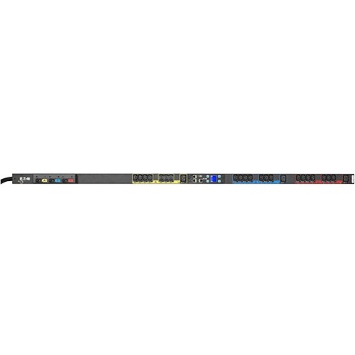 Eaton Managed rack PDU, 0U, L21-30P input, 8.64 kW max, 120/208V, 24A, 10 ft cord, Three-phase, Outlets: (21) C13 Outlet grip, (3) C19 Outlet grip